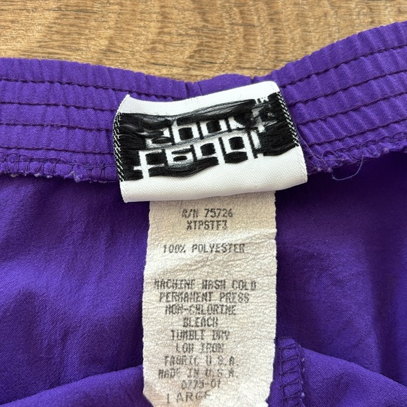 Vintage 80s 90s Wind Track Suit Purple Sz Large Pants Jacket Grannycore - Picture 3 of 9